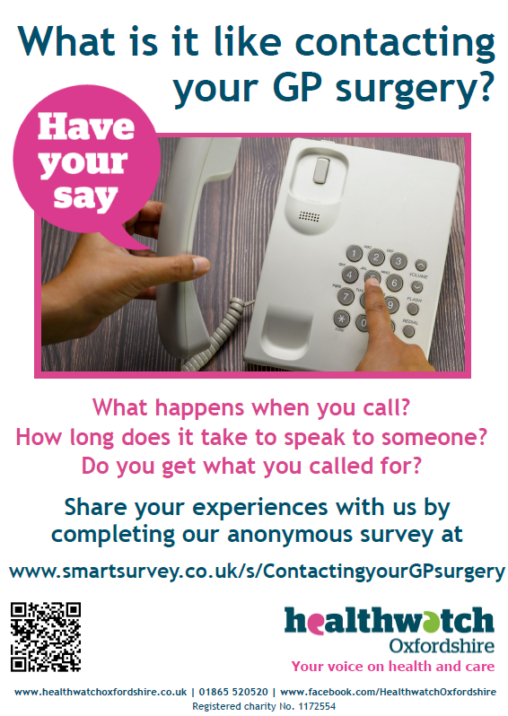 Share your experiences with us by completing our anonymous survey